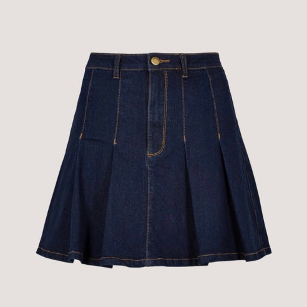 Apricot 🍑 - pleaded denim skirt - Picture 5 of 6